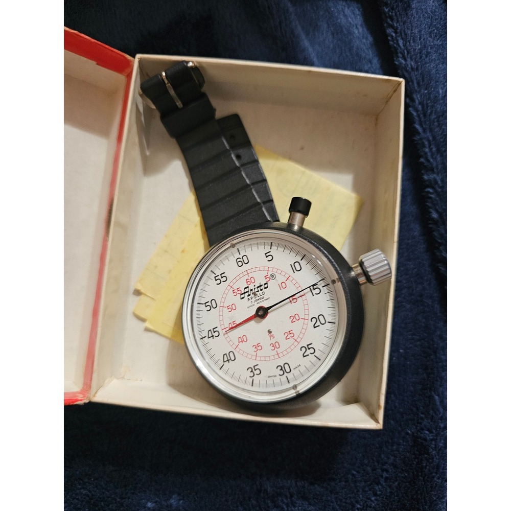Vintage Aristo Apollo Stopwatch 7 Jewels Swiss Made Mechanical with Box 1985